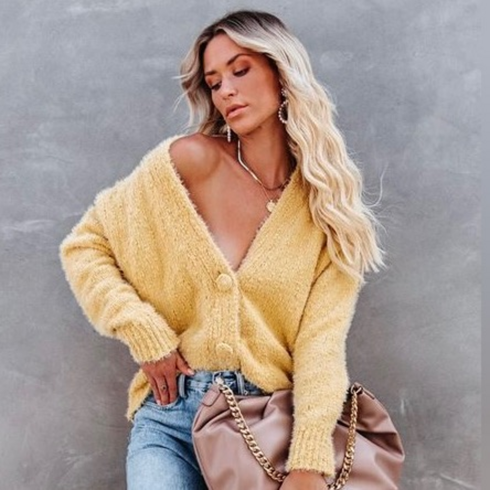 Happy Thoughts Button Front Cardigan
